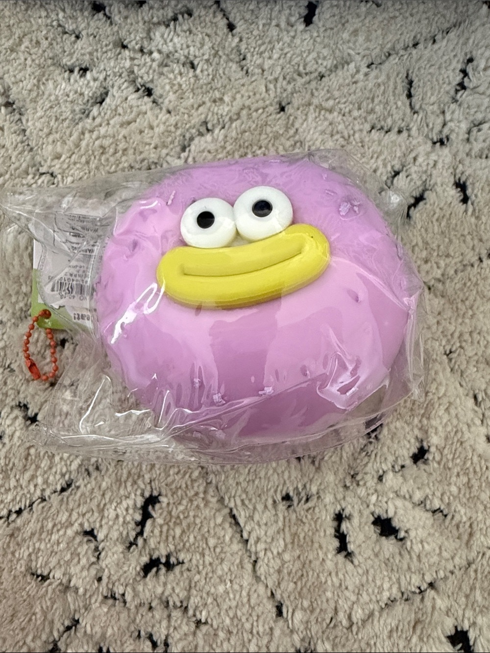 Cute Purple Squishy Monster Toy with Yellow Smile